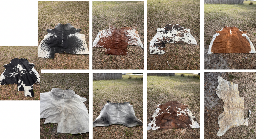 Standard size cowhide mirror