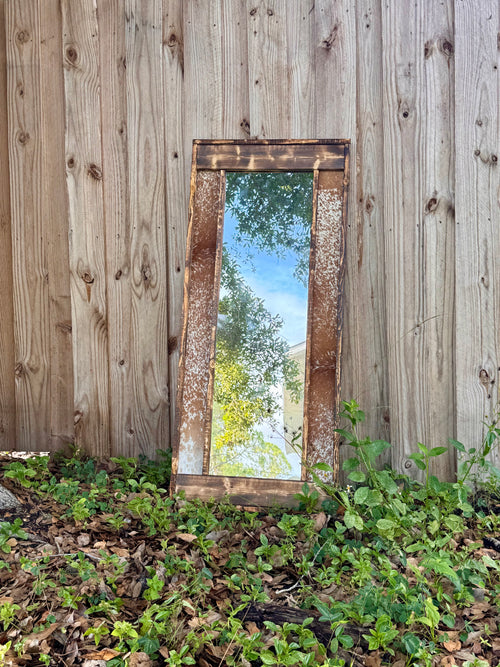 Standard size cowhide mirror